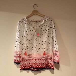 Boden Cotton Boho Beach Top NWT